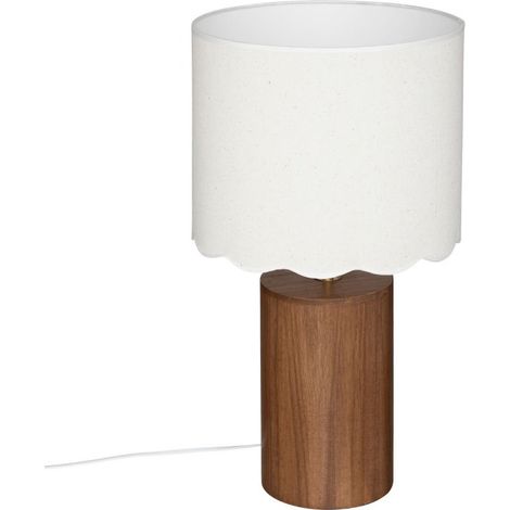 Lampe à Poser Cylindrique "Vania" 50cm Marron (1/5)