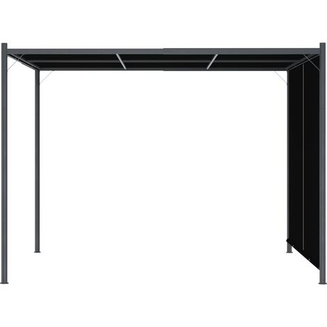 Pergola de jardin avec toit rétractable 3x3 m Anthracite (1/5)