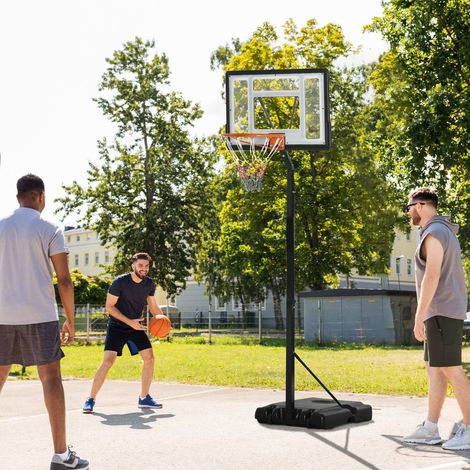 Adjustable stand for basketball hoop, rollable, height 260-310 cm (1/5)