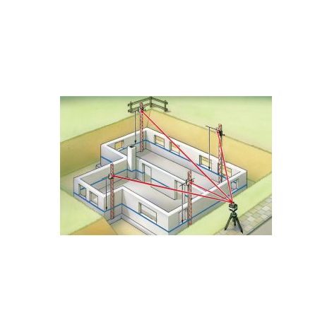 MIRE TÉLESCOPIQUE DE NIVELLEMENT LASERLINER HAUTEUR DE 1,19 À 4M 080.42