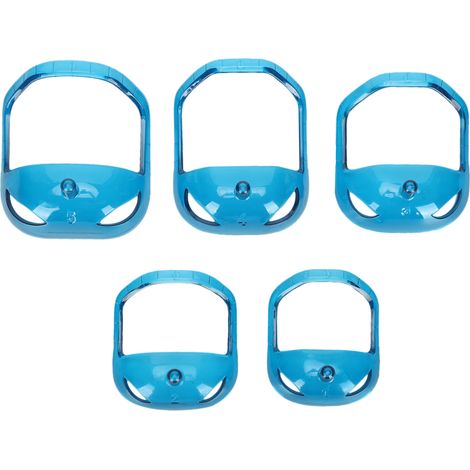 Kit de 5 Gabarits de Forme de Barbe Transparent Bleu pour Moustache et Barbiche, Outil de Modelage de Style (1/5)