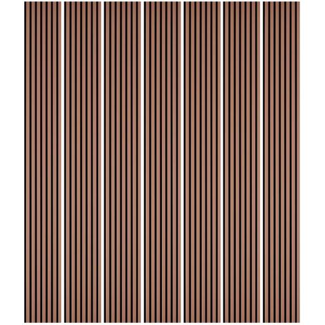 Mur TV - Lot de 7 Panneaux tasseaux bois 250 x 30 x 1,9 cm - terracotta/feutrine noir - 5,25m² (1/5)