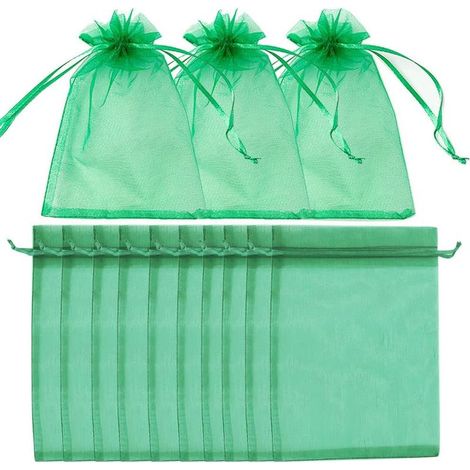 Sachet Organza,Sac Organza avec Cordon,50 Pièces Pochette Organza,Sachets Pochettes Cadeau en Organza Sac à Bijoux Sachets pour Lavande Bonbons 20x30CM (1/5)