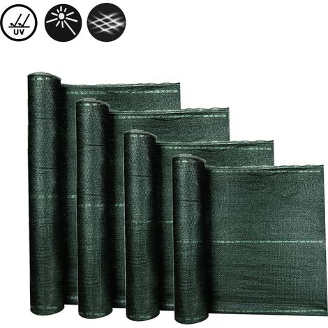 Froadp HDPE Schattiernetz Sichtschutz Zaunblende Sonnenschutz Tennisblende Windschutznetz Sichtschutzzaun mit Kabelbinder Balkonverkleidung, Grün, 1x10m (1/5)
