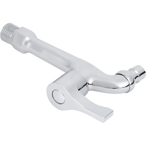 Grifo para lavadora con conexión G1/2 pulgada y maneta de extensión de cobre galvanizado, versión larga 49213, grifo para uso doméstico. (1/5)