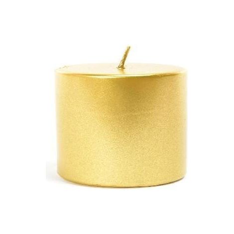 Set 2 candele cilindriche 100 g oro Mercury