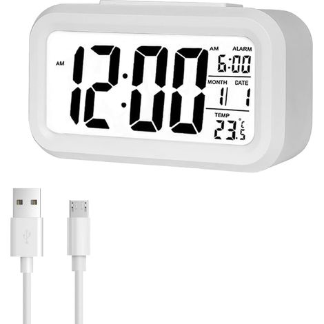 APEX Réveil Numérique, Alarm Réveil LED avec Température, Fonction Snooze, 12/24H Conversión, du Calendrier, pour Chambre à Coucher (1/5)