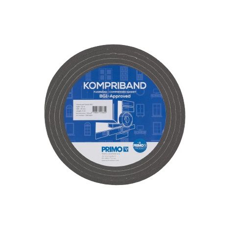 Primo Kompriband 5,6m 20x9-20mm Fugendichtband Dichtungsband Quellband FensterPrimo Kompriband 5,6m 20x9-20mm