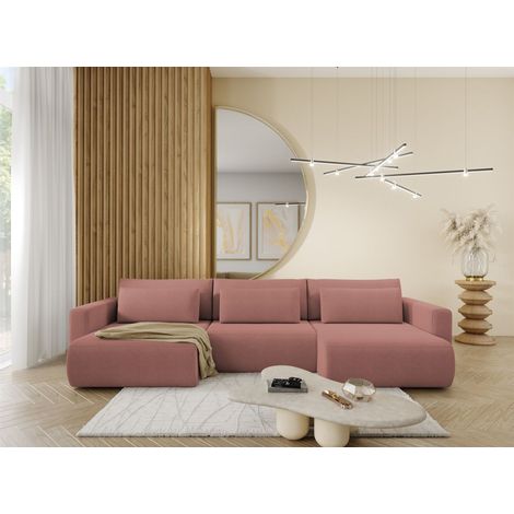 Wohnlandschaft Sofa mit Schlaffunktion CHAIRA Stoff Curio Rose (1/3)