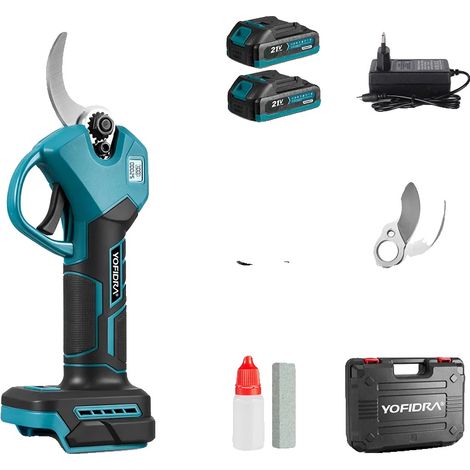 Podadora eléctrica, motor sin escobillas, diseño ergonómico, 2 baterías. (1/2)
