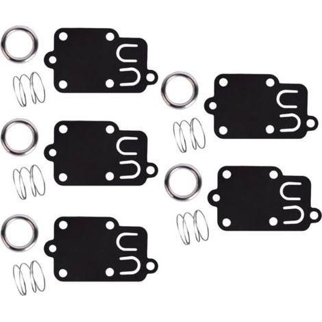 Lot de 5, kit de joints de diaphragme de carburateur pour moteurs Briggs & Stratton 2 ch à 5 ch 270026 272538 272538S 272637 4157 4168 5021 5021K 690766 221377 capuchon de ressort (1/4)