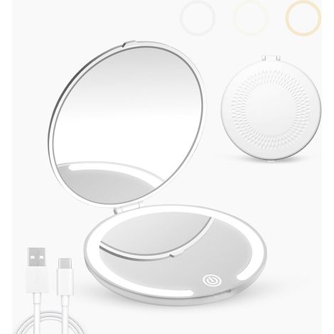 Lente compacta con fuente de luz - aumento de 1/5x - ligero - reflector portátil con tecnología LED - se puede llevar en una cartera - bolsillo - 1/5x m (1/5)