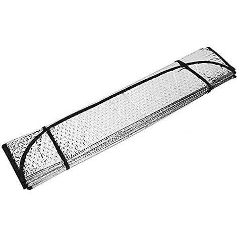 Pare-soleil avant universel pour voiture de 130 x 60 cm pliable avec 2 ventouses et 2 sangles. (1/4)