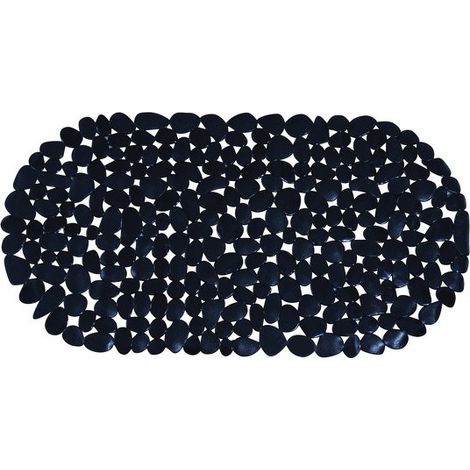 Tapis Fond de baignoire PVC GALETS 35x68cm Noir MSV