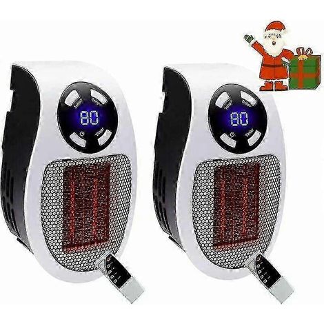 2pices 500 Watts Chauffage Soufflant Ceramique Mini Chauffage Soufflant Chauffage Dappoint Conomique Portable Chauffage Sur Prise Avec Thermostat Et M (1/5)