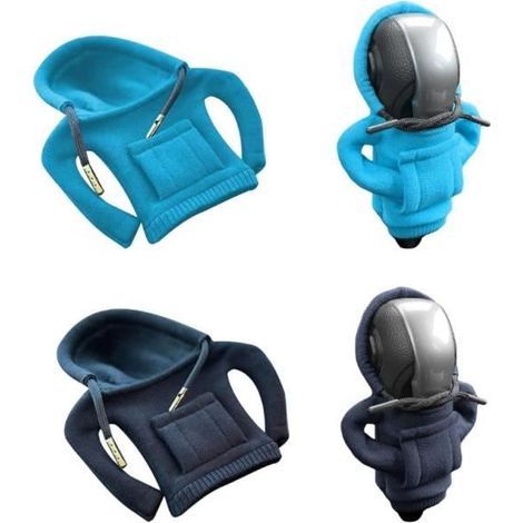2pcs Couvercle de Pommeau de Levier de Vitesse de Voiture Sweat à Capuche, Voiture Pommeau de Levier de Vitesse Couvercle, Auto (1/4)