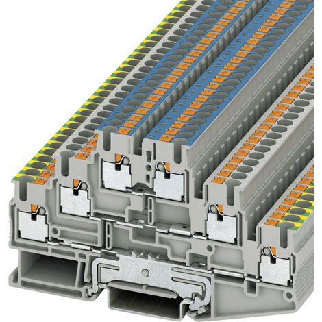 Phoenix Contact 3210538 Dreistock-Schutzleiterklemme 5.2 mm Schnellanschluss Grau 1 St.