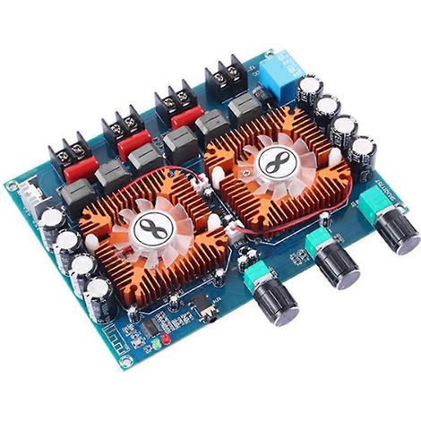 Carte d'amplificateur audio 2.1 canaux Bluetooth 5.0 haute puissance TDA7498E (2 x 160 W + 220 W), alimentation 12-32 V CC (1/5)