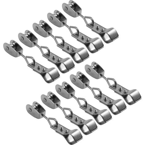 Juego de 10 poleas de acero inoxidable 304 con abrazaderas para la instalación de toldos y guías de cables.