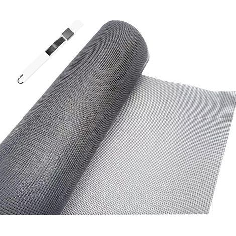 Rouleau Moustiquaire 250 x 120cm en Fibre de Verre, Filet Anti Insectes pour Fenêtre, Découpable, Indéchirable et Durable (1/5)