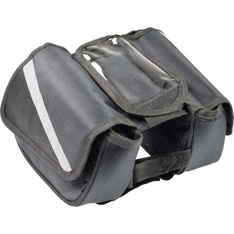 Dunlop - Borsa da telaio per bicicletta (nera) (1/2)