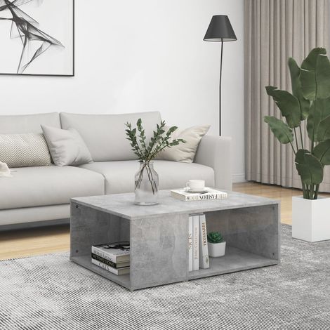 Tavolino da Salotto Grigio Cemento 90x67x33cm Legno Multistrato vidaXL