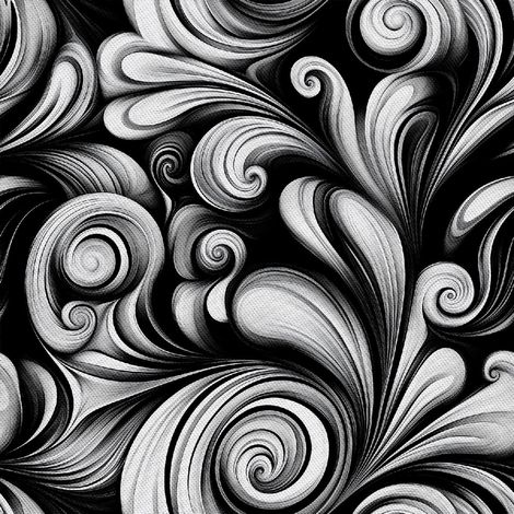 Tela decorativa para exteriores Oxford - Diseño en blanco y negro  DX18087 (1/5)