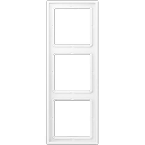 Jung Marco 3 veces, LS 990, IP 44, Duroplast lacado, blanco nieve mate, montaje vertical y horizontal LS 983 WWM