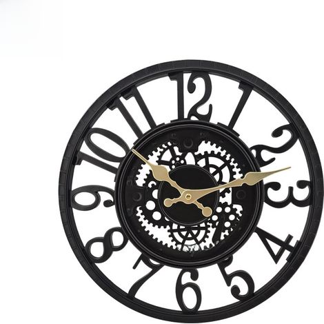 Reloj de pared para exteriores muy popular en Amazon, resistente al agua, con gran demanda, ideal para el salón y el jardín (30 cm, negro mate). (1/5)