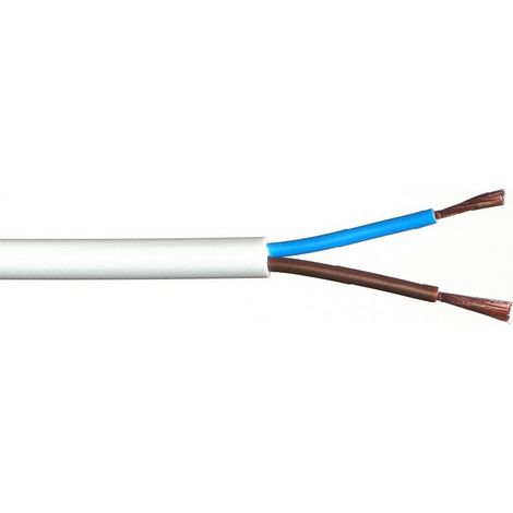 Cavo da officina H05VV-F (OWY) 2x1,5 bianco /100m/