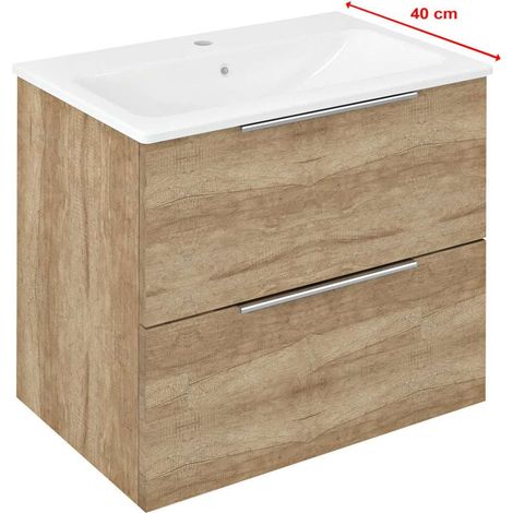 Sapho Cirasa - Waschtischunterschrank 58x54x39 cm, 2 Schubladen, Alabama Eiche CR592-2222 (1/5)