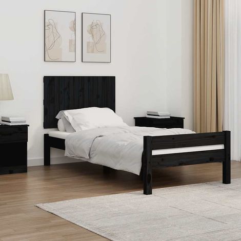 Tête de lit murale，Panneau de lit，Décoration murale Noir 95,5x3x60 cm Bois massif de pin XZZ27100 (1/5)