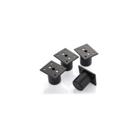 Set mit 4 Möbelfüßen aus Aluminiumlegierung – Massivschwarze Erhöhungen (1/5)