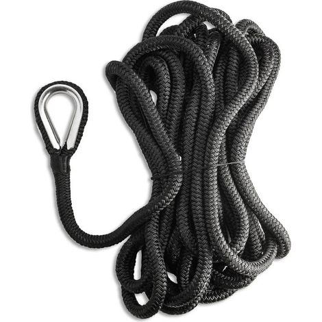 Cima di ormeggio nero impiombata redance inox 16 mm 11 mt nautica