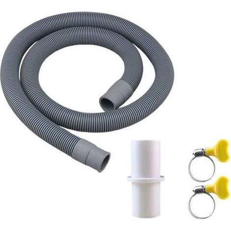Rallonge de tuyau de vidange 1m pour lave-linge et lave-vaisselle – Flexible 20mm – Kit complet avec 2 colliers inox – Installation facile (1/5)