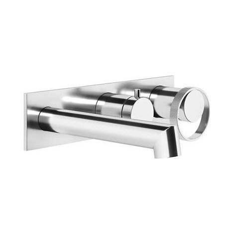 Gessi Anello, kit prêt à poser avec plaque carrée pour mitigeur