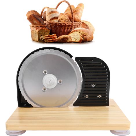 Trancheuse à Pain Manuel Traditionnelle en Bois et Métal Inoxydable avec Réglage d'Epaisseur (0-15mm) - Trancheuse Artisanale pour Pains, Toasts, Saucissons et Fromages