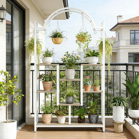 Support à fleurs en forme d'arche, support à plantes pratique, présentoir (1/3)