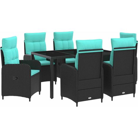 Maison Exclusive - Set da pranzo per esterni 7 pz polyrattan (1/5)