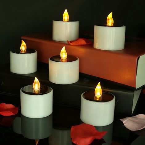 Moule À Bougie - Bougies LED Sans Flamme Solaire - Pour Décoration De Table Fêtes Et Mariages - Lot De 6 (1/2)
