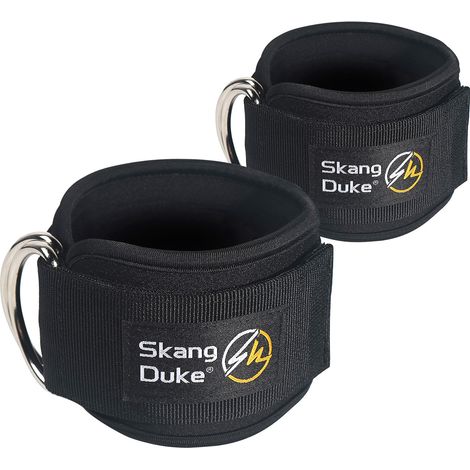 Correas de tobillo para fitness, entrenador muscular de piernas, correas para fortalecer glúteos y piernas, ganchos para piernas, accesorios de bridas para cables, un par, negro (1/3)