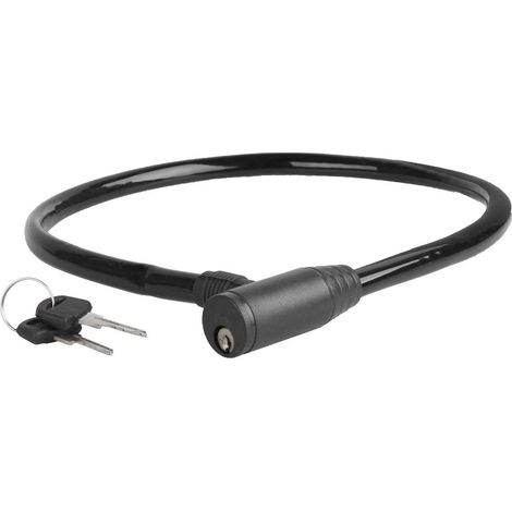 Antivol vélo à clé universel diamètre 10mm avec 2 clef protection plastique
