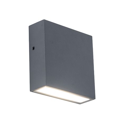 Lámpara de pared exterior Lutec Gemini XF gris de 10 W y 4000 K con protección IP54 (5104001118) (1/2)