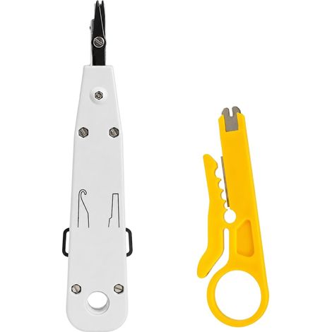 Outil de Montage Réseau RJ45 Krone LSA pour Câbles CAT3 CAT5 CAT6 CAT7, Insert de Prise Encastrée, Panneau de Brassage, Coupe-Fil Inclus, Garantie 18 Mois (1/5)
