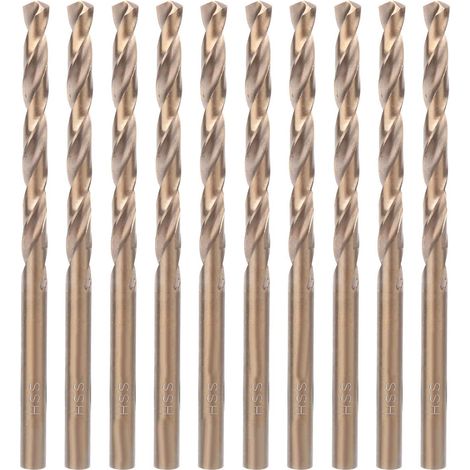 10pcs Forets Hélicoïdaux en Acier Haute Vitesse Forets HSS Outil de Forage pour Acier Inoxydable Plaque de Fer Bois (3.0mm) (1/5)
