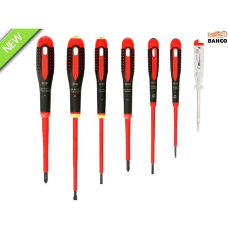 Bahco BE-9887S ERGO VDE Insulated Screwdriver Set 7 Piece BAH9887S
