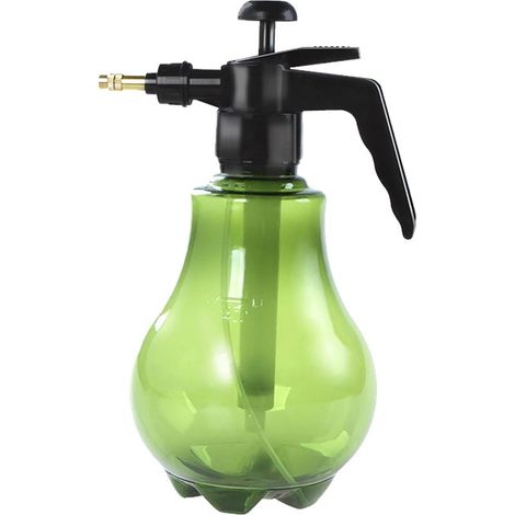 Bouteille de pulvérisation d'arrosage 1,5 L, grande capacité, pression en plastique, brumisateur de plantes vide avec buse réglable pour la maison, le jardin, vert olive (1/5)