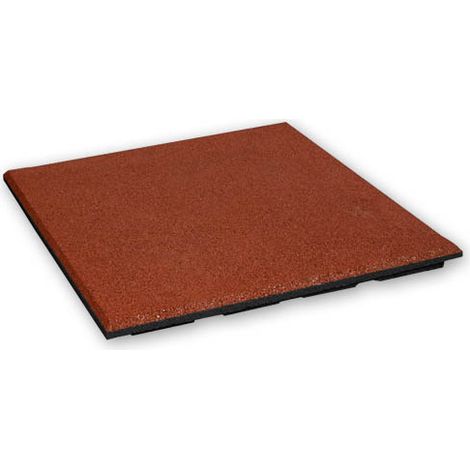 Rubber tegels 30 mm - 1 m2 (4 tegels van 50 x 50 cm) - Rood (1/5)