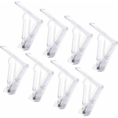 GABRIELLE 20 Pièces Pince Nappe Plastique,Clip Nappe de Table Fixe Nappe avec Clip à Ressort Pince Nappe Transparent Attache Nappe Jardin Nappe Clips Anti-Glissant Pince Nappe Clip Exterieur Ajustable (1/5)