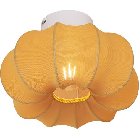QAZQA Lampada da soffitto plu ayesha - Japandi - Tessuto,Metallo - Oro - Tondo Max. 1 x Watt